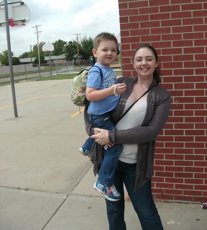 Nicole holding Timothy